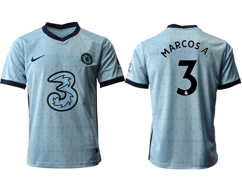 Men 2020-2021 club Chelsea away aaa version #3 Light blue Soccer Jerseys->liverpool jersey->Soccer Club Jersey